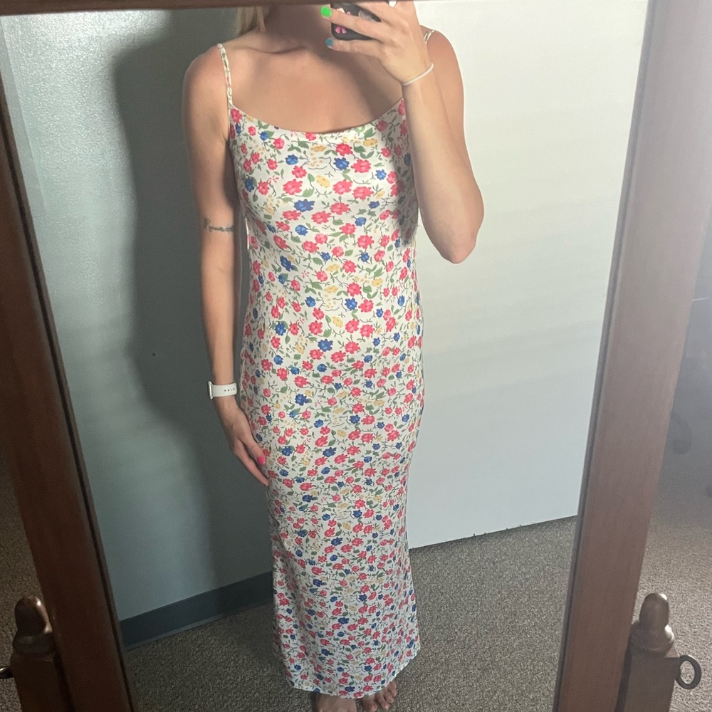 Backless Maxi floral Dress